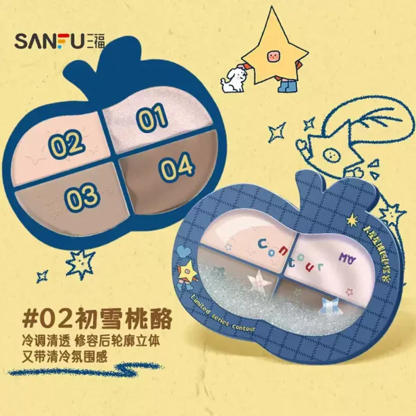 O1CN010ZTADT2MTHdrZNJXN_397259828.jpg_q50.jpg_.webp 三福sanfu myy大星星球四色彩妆修容盘 514086