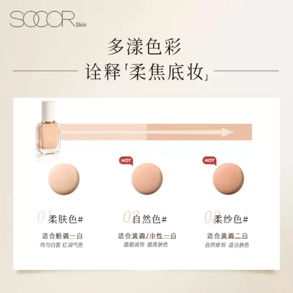 SOCORSKIN/修可芙粉底液粉霜养肤持久干皮油皮遮瑕正品官方旗舰店