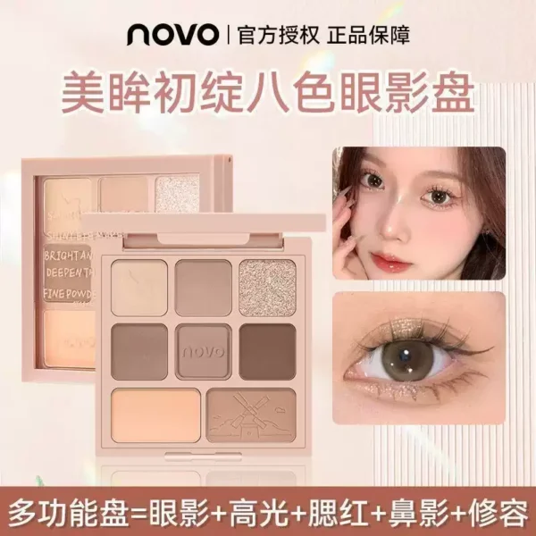 O1CN01IeR23U29F0Gh2LIES_3319668037.jpg_q50.jpg_.webp novo九色眼影盘奶茶大地色ins超火平价学生小众品牌哑光2026新款