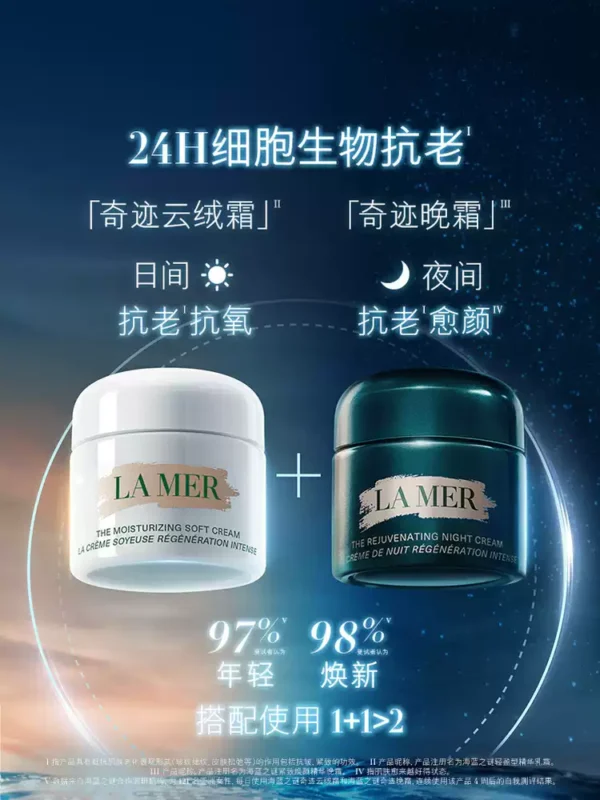 【618抢先购】海蓝之谜奇迹日夜霜套装礼盒紧致抗皱舒缓官方正品